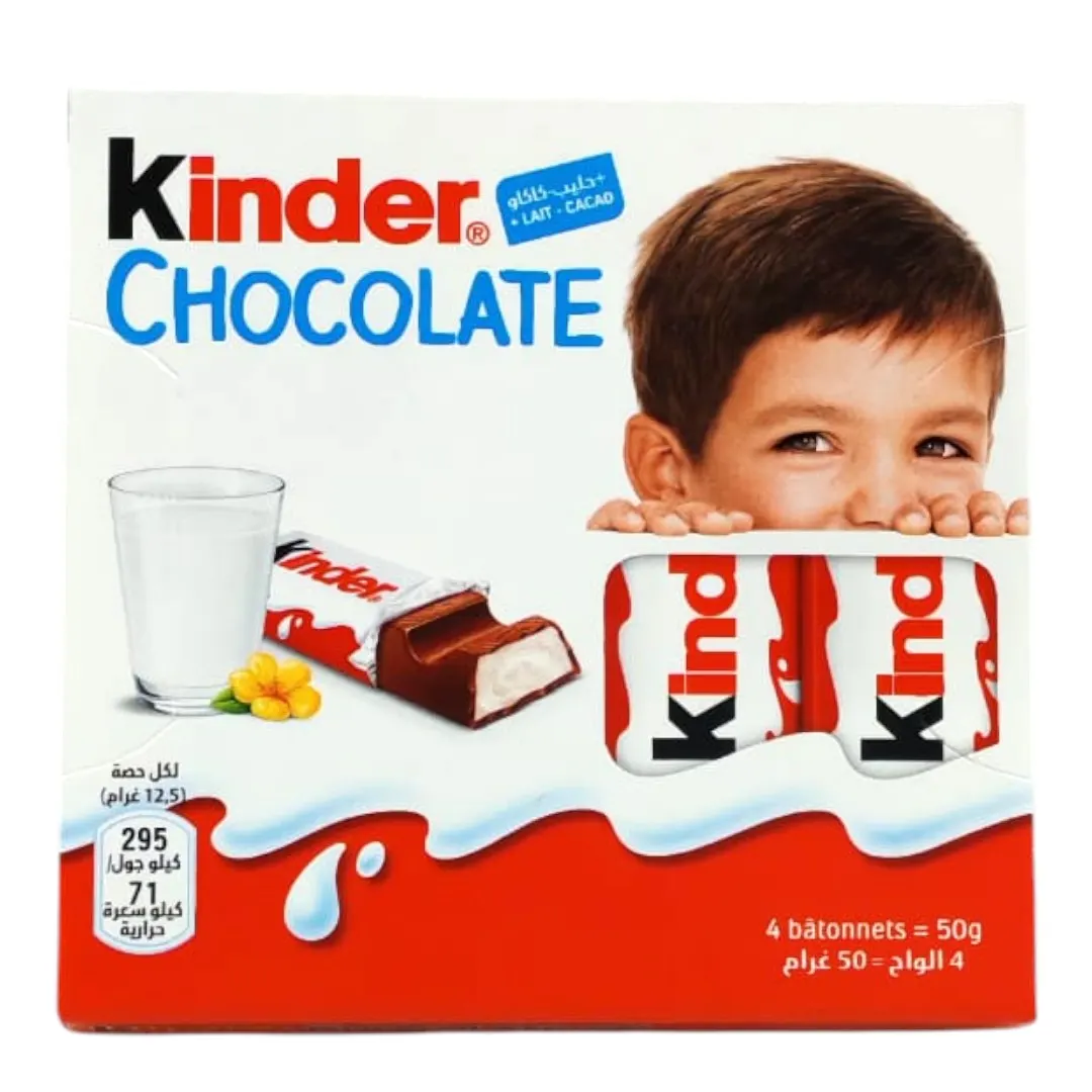 Barres chocolatées au lait 50g - KINDER