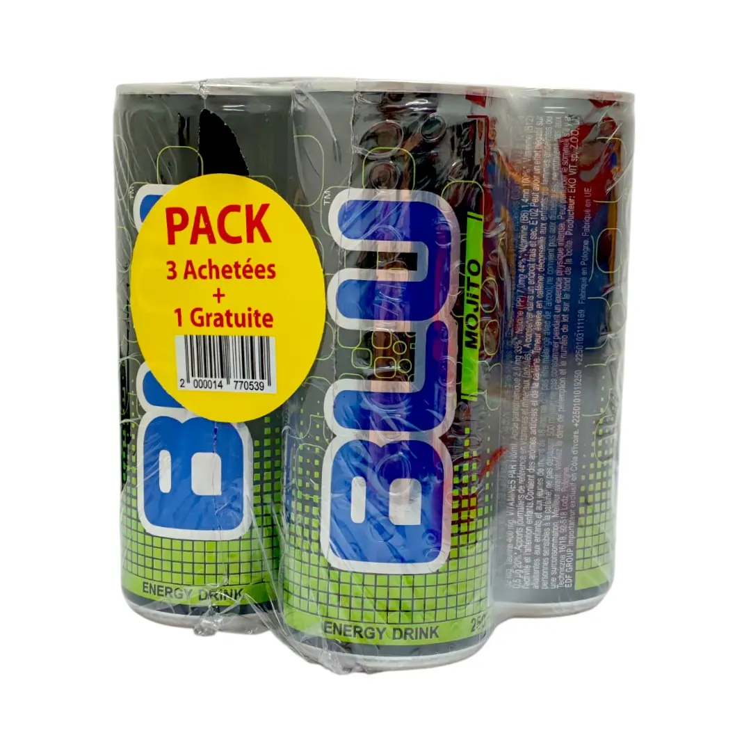BLU energy dring mojito 25cl 3+1 gratuit
