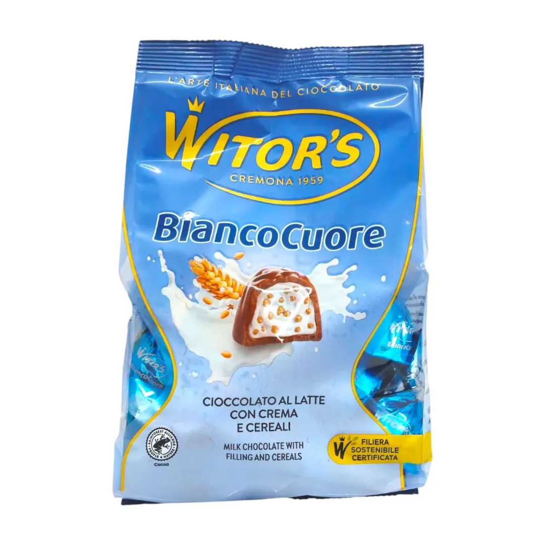 Sachets chocolat bianco cuore 250g - WITOR'S