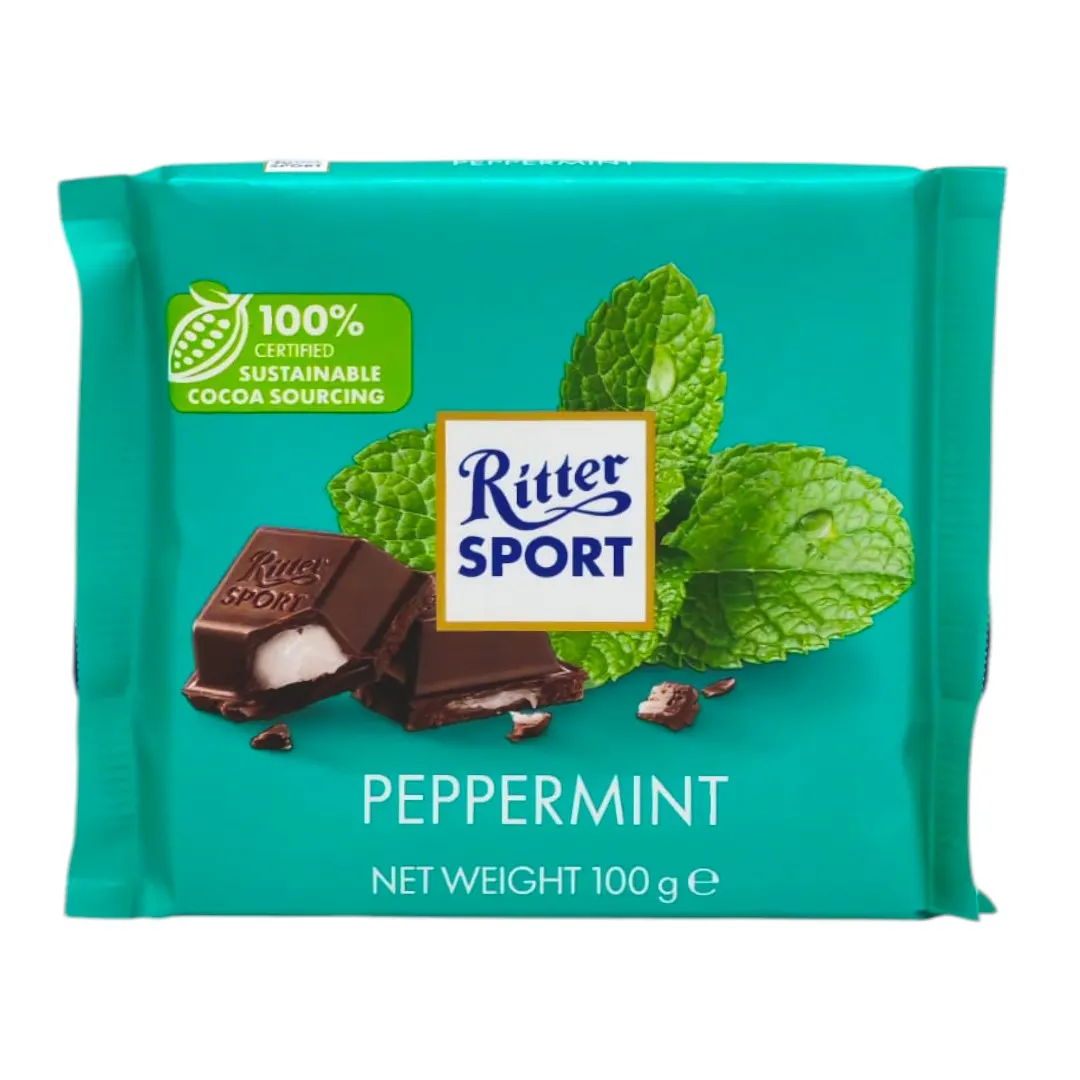 Chocolat à la menthe poivrée 100g - RITTER SPORT