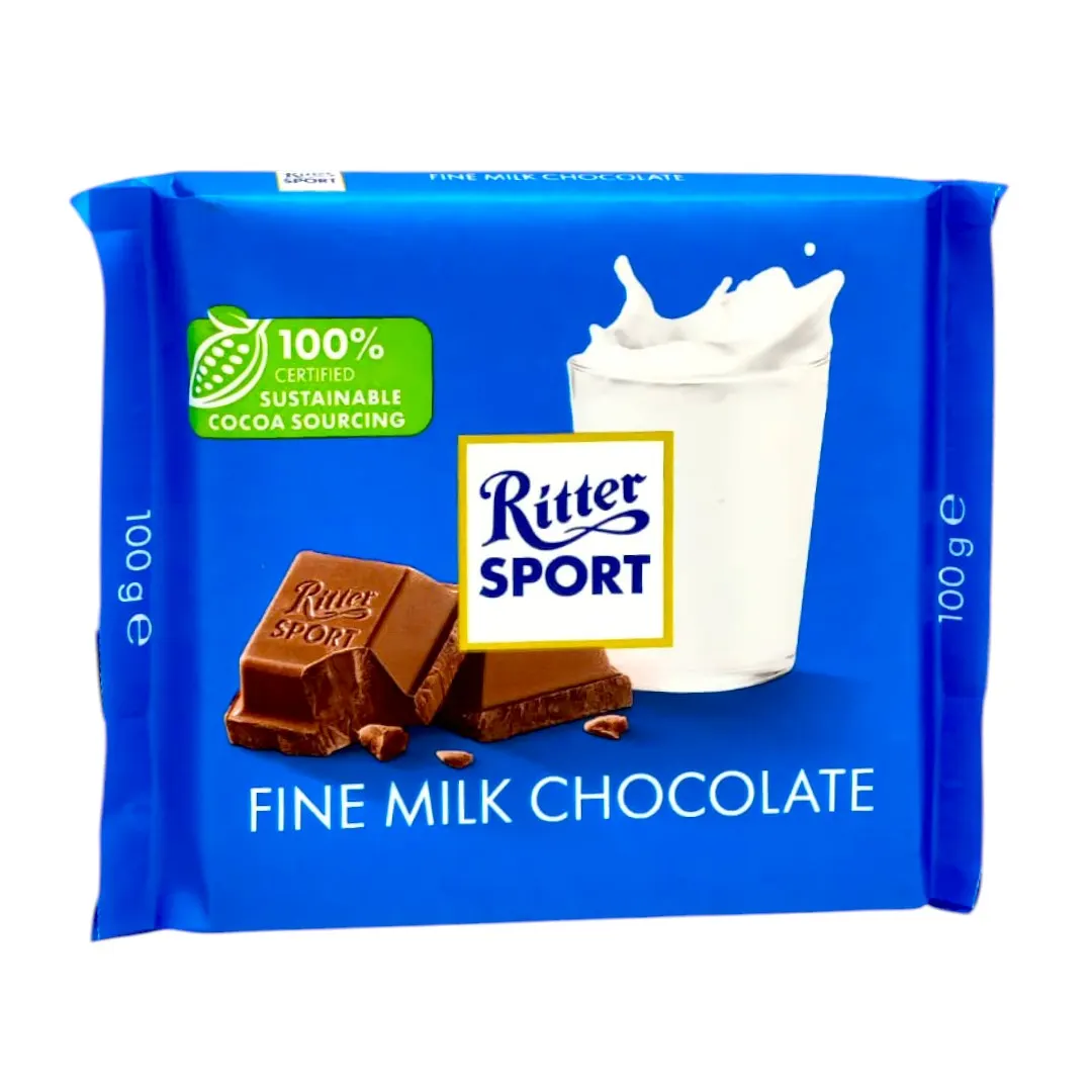 Chocolat au lait extra fin 100g - RITTER SPORT