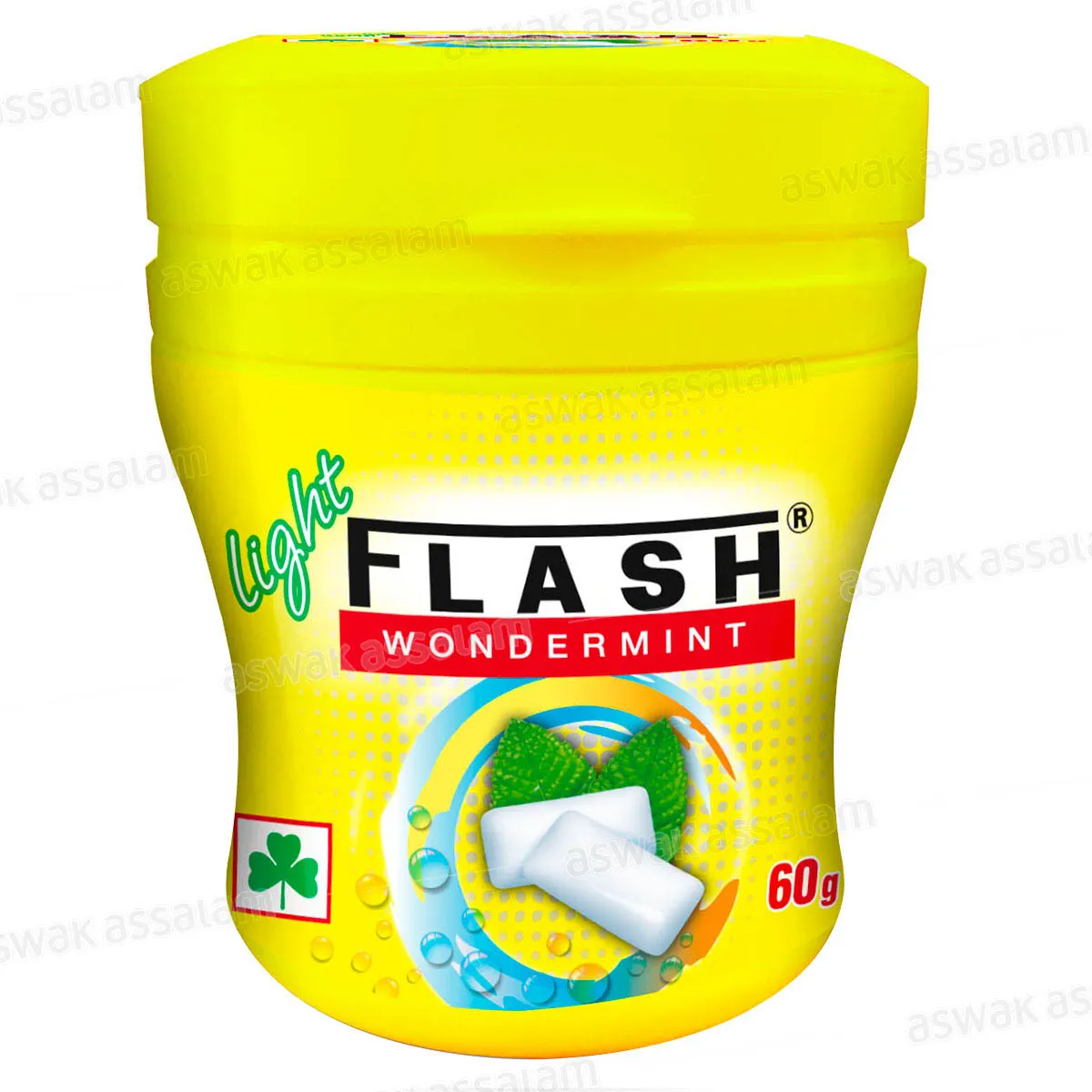 Chewing-gum sans sucres saveur menthe en flacon 60g - FLASH