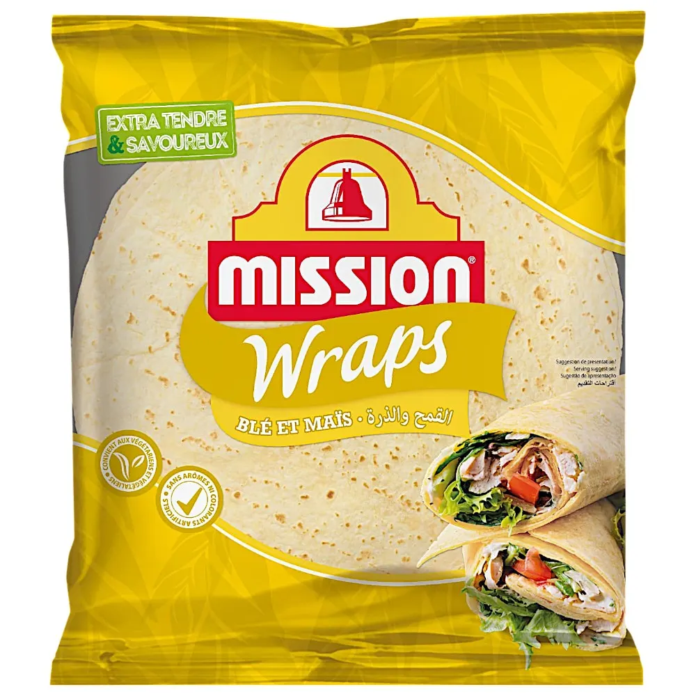 Tortillas de farine de maïs 25cm x6 420g - MISSION