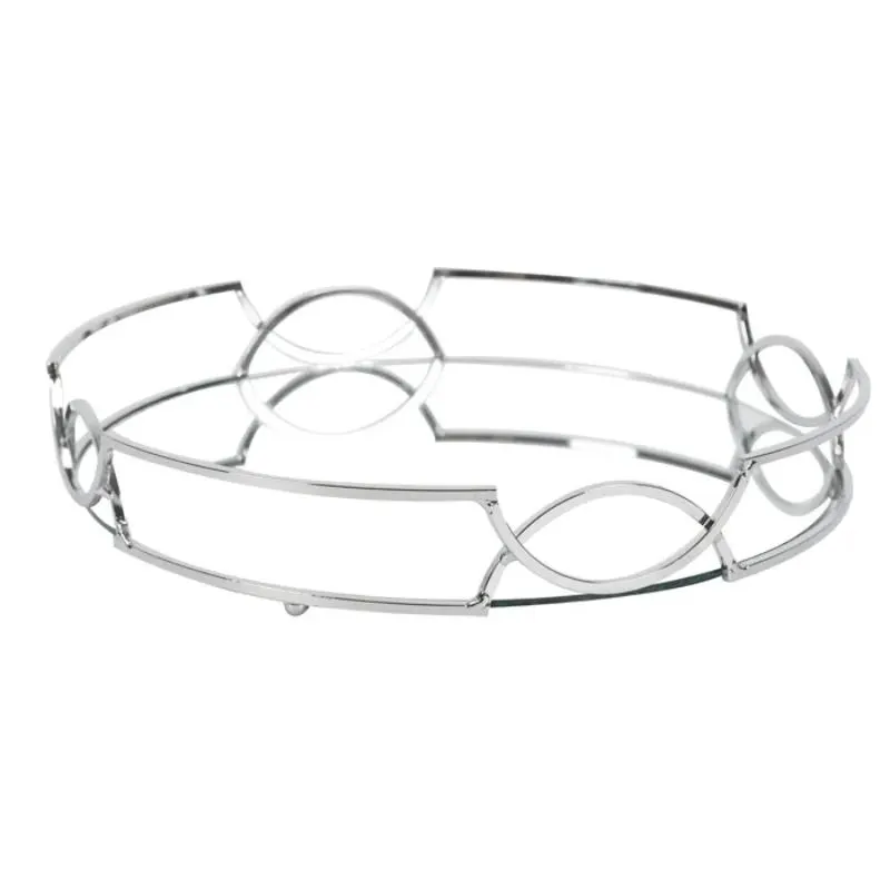 Plateau Miroir Argente D30Cm M6