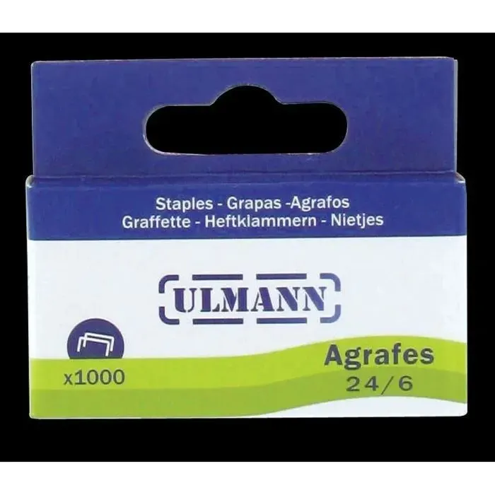 1000 Agrafes Acier N°24/6 Blist ULMAN