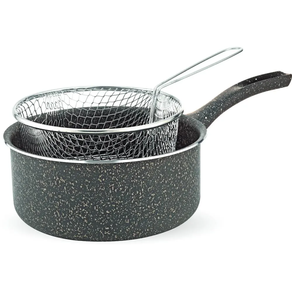 Friteuse granite avec panier 20cm + 9cm - HASCEVHER