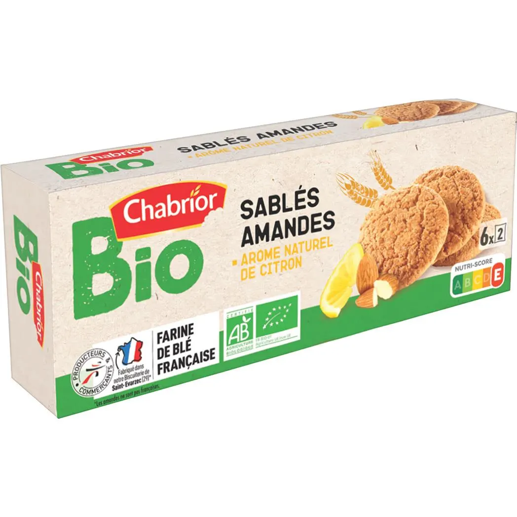 Intermarché – Biscuits à l’amande et au citron bio 200g – CHABRIOR