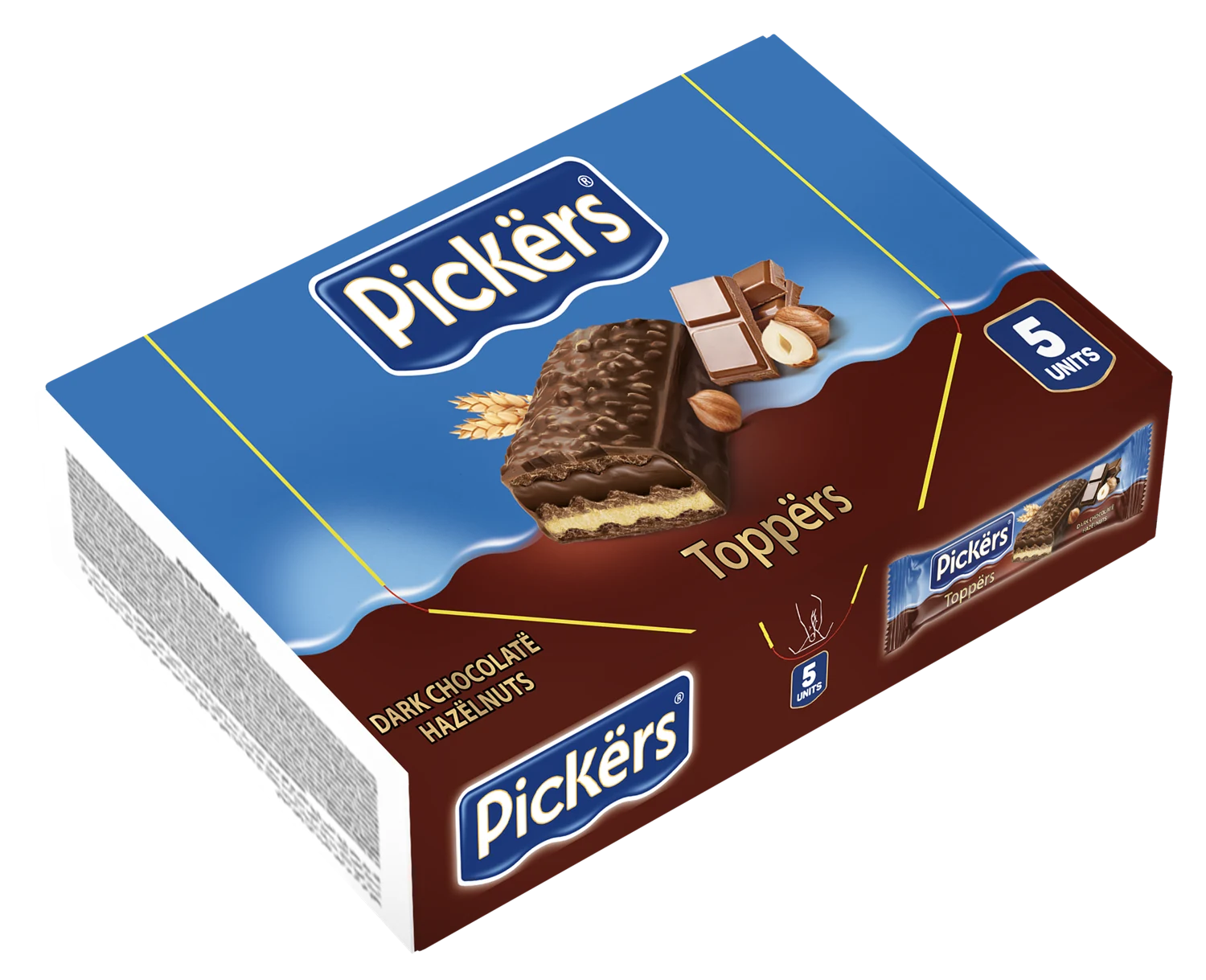 Biscuits toppers dark chocolate 5x35g - PICKERS