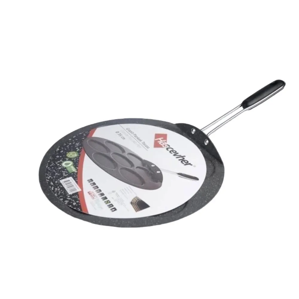 Poêle à Pancakes grise 35cm en Granite - HASCEVHER