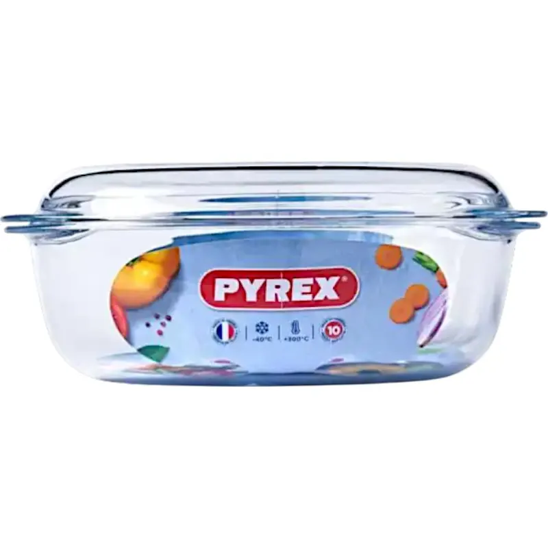 Cocotte rectangulaire en verre 4,5L - PYREX