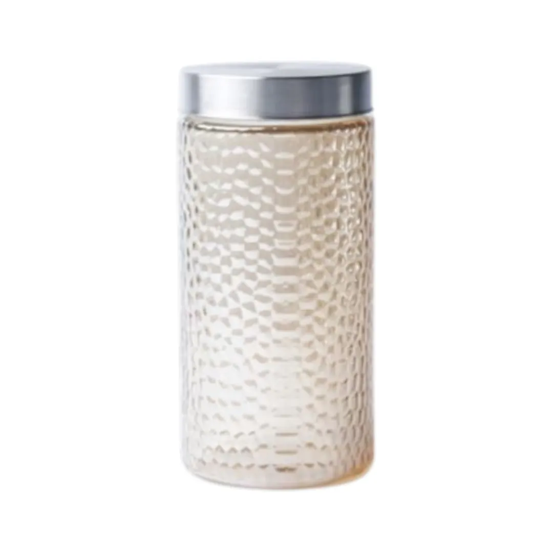 Bocal en verre avec couvercle inox 11,3x22cm c3309-3