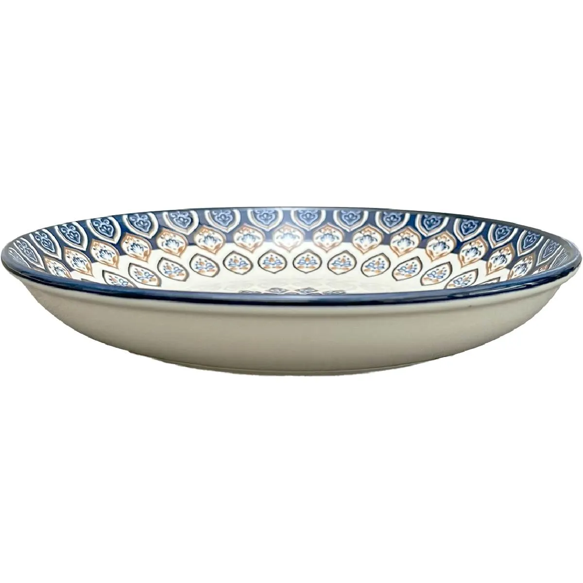 Assiette plate en porcelaine motif mosaïque 18cm - vue 2