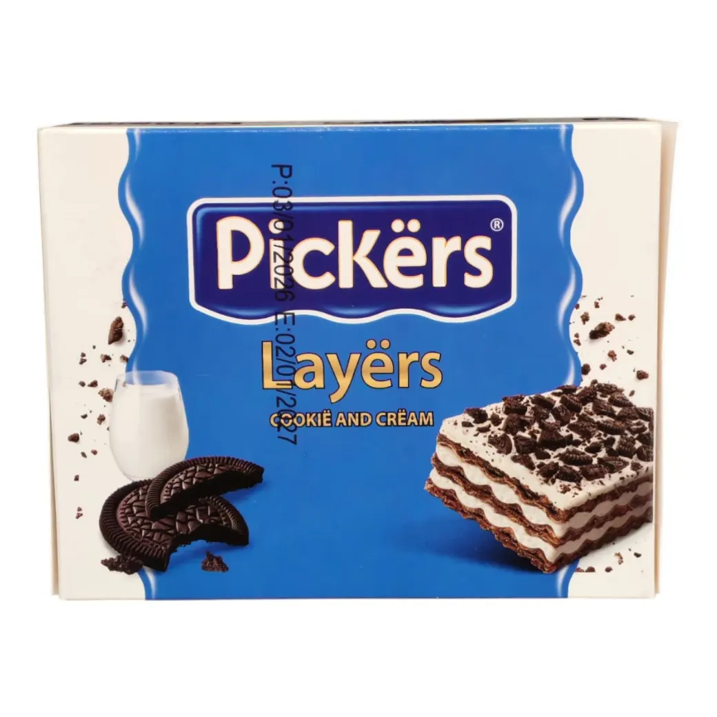 Biscuits layers cookie and cream 6x25g - PICKERS