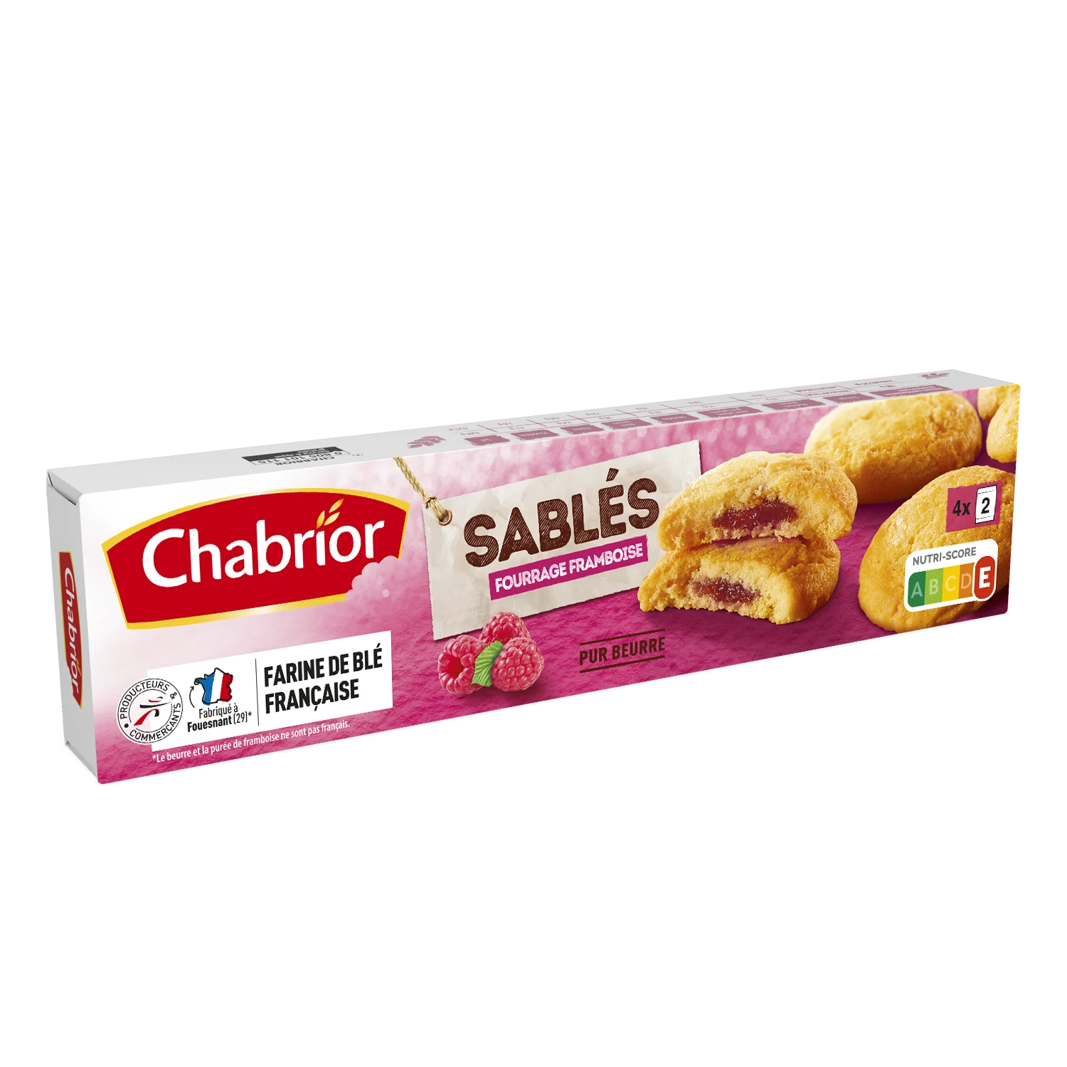 INTERMARCHE - Sablés fourrés aux framboises 100g - CHABRIOR