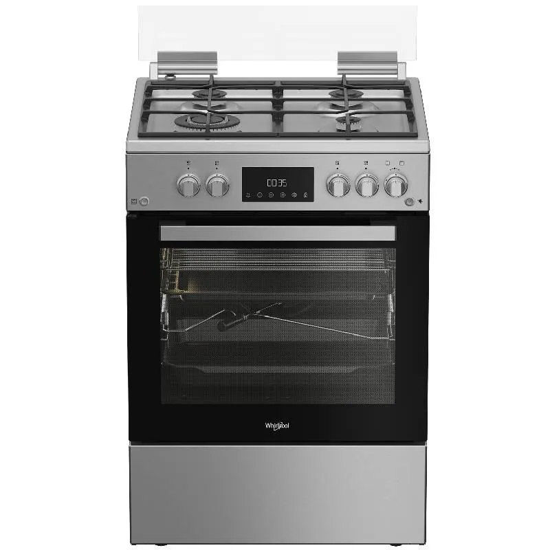 Cuisinière à gaz WR60 GGG 33229 XNA 60cm 4 feux avec four à gaz 69L - WHIRLPOOL