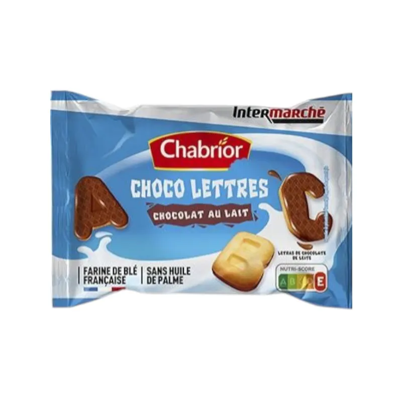 Intermarché - Biscuits au chocolat au lait Choco'lettres 140g - CHABRIOR