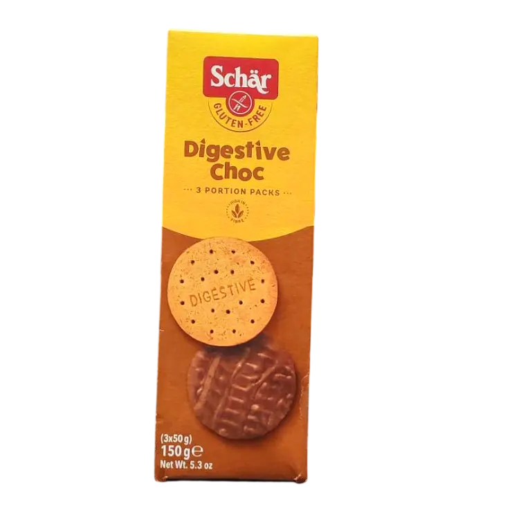 Biscuits sans gluten au chocolat Digestive Choc 150g - SCHÄR