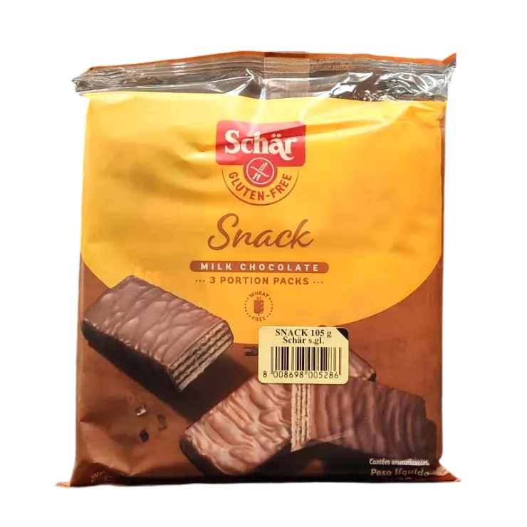 Gaufrettes sans gluten enrobées de chocolat au lait 105g - SCHÄR