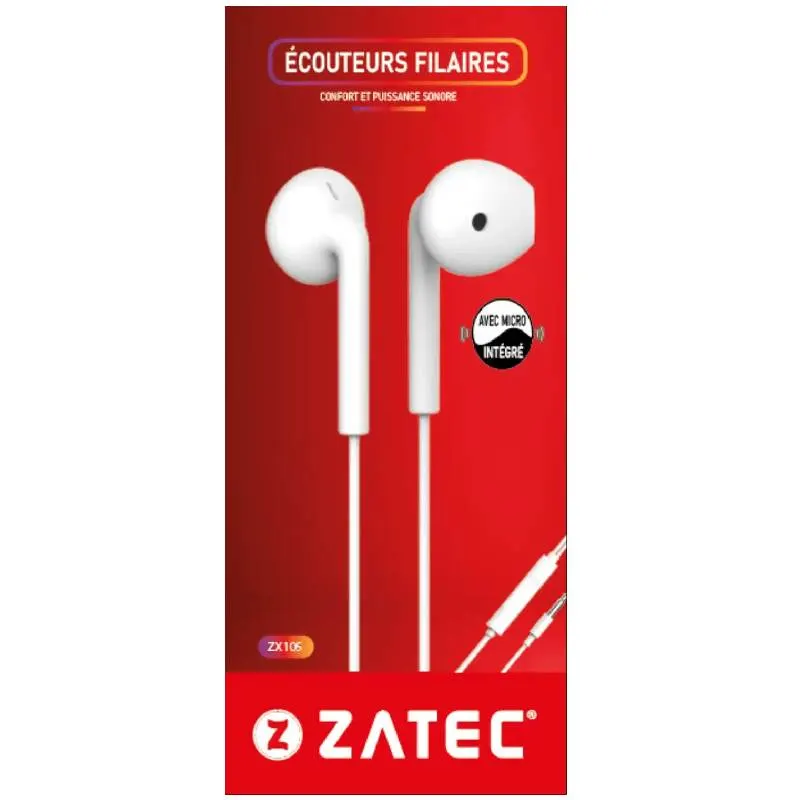 Écouteurs filaires demi-auriculaires ZX105 - ZATEC