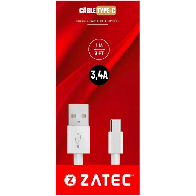 Câble transfert & charge type-C 1M Z-MV13A - ZATEC