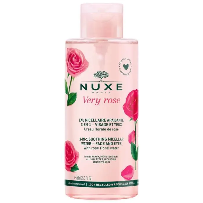 Eau micellaire very rose sans parabène peaux sensibles 750 ml - NUXE