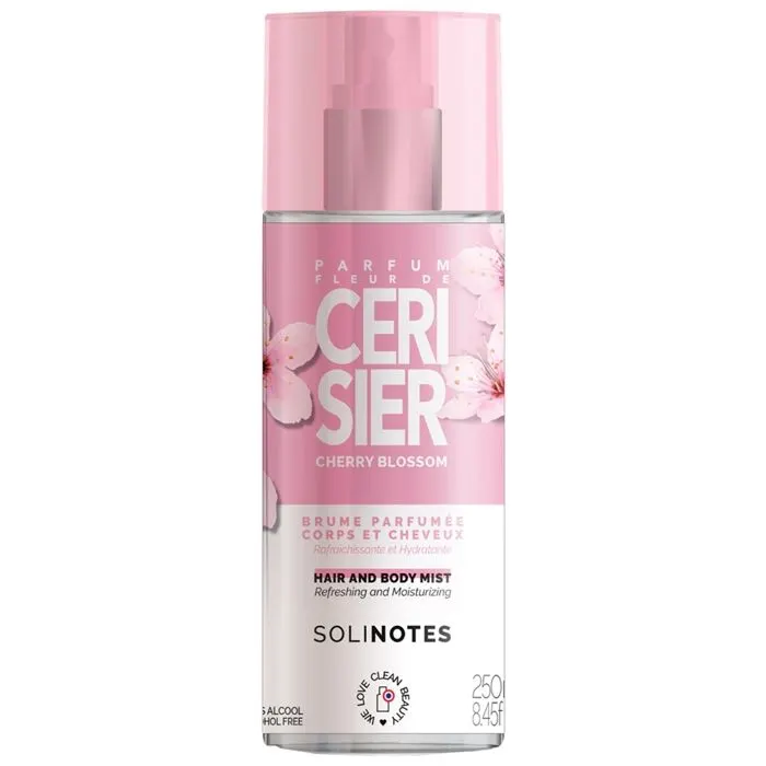 Brume parfumée s fleur de cerisier eau fraîche femme florale 250ml - SOLINOTE