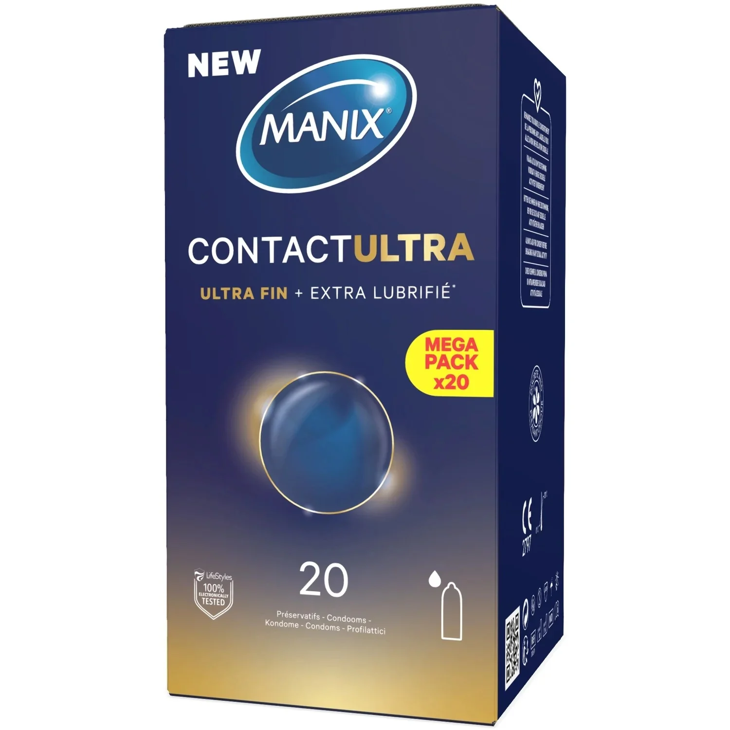Préservatifs contact ultra  boîte de 20 - MANIX
