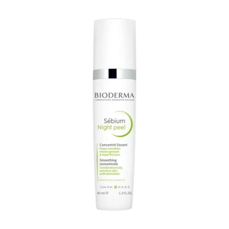 Peeling doux sébium night peel pour peaux mixtes à grasses 40ml - BIODERMA