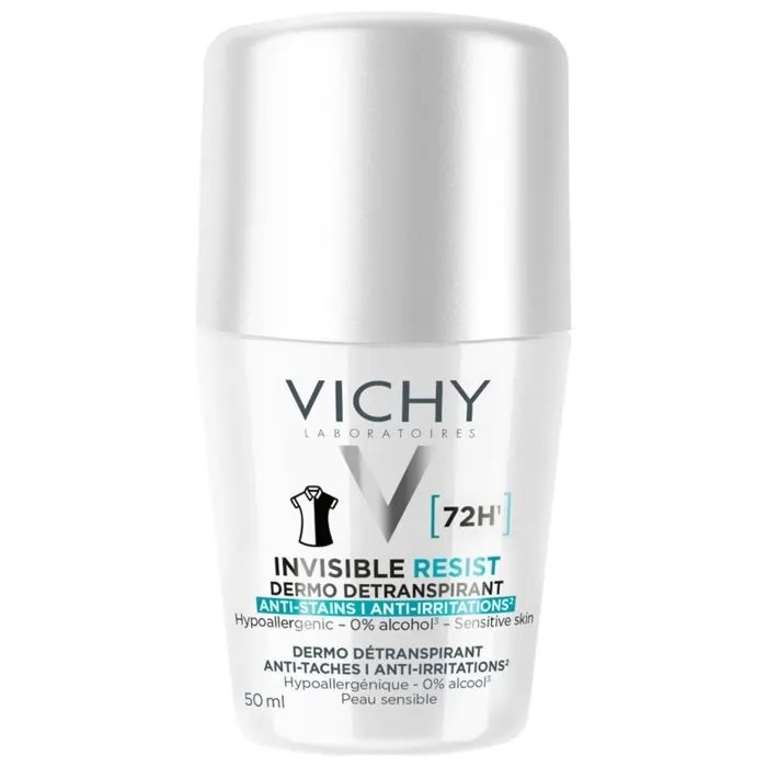 Détranspirant invisible resist 72h anti taches hypoallergénique - VICHY