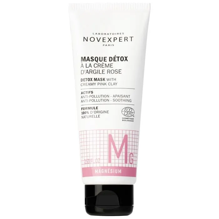 Masque détox à la crème d'argile rose 75ml - NOVEXPERT