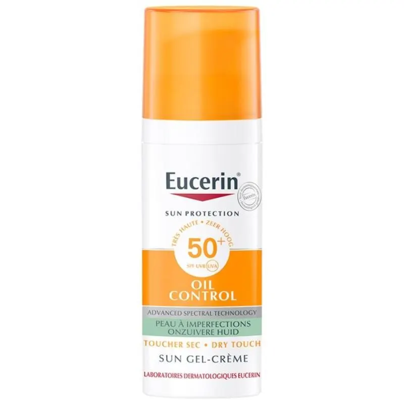 Gel crème solaire spf 50+ peaux grasses non comédogène 50 ml - EUCERIN