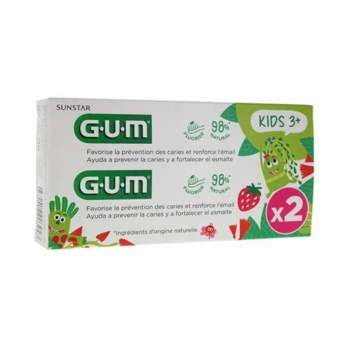 Dentifrice kids +3ans lot de 2 x 50ml - GUM