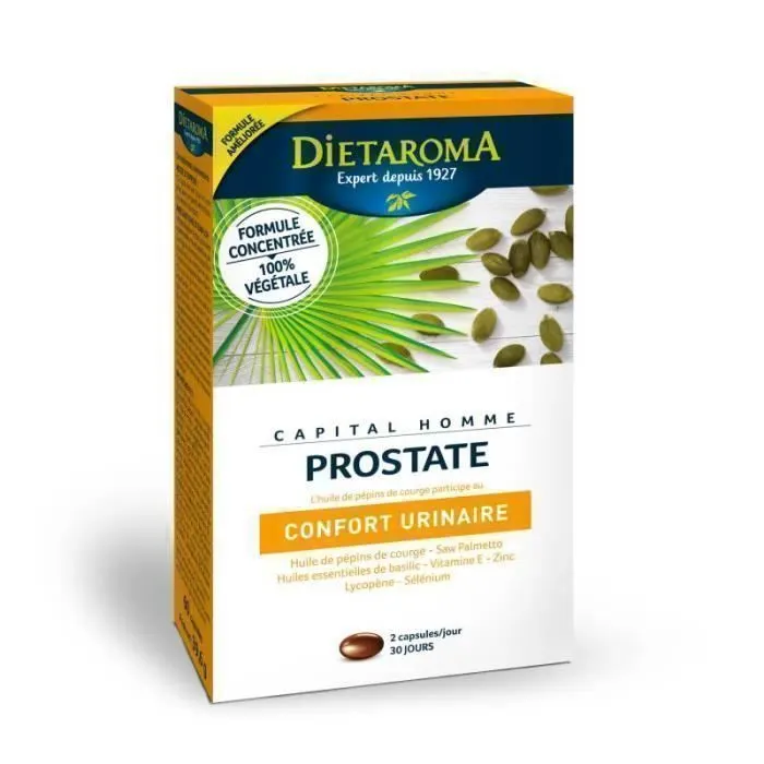 Complément alimentaire de 60 gélules capital homme prostate - DIETAROMA