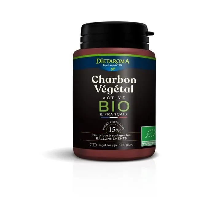 Charbon végétal active bio 120 gelules - DIETAROMA