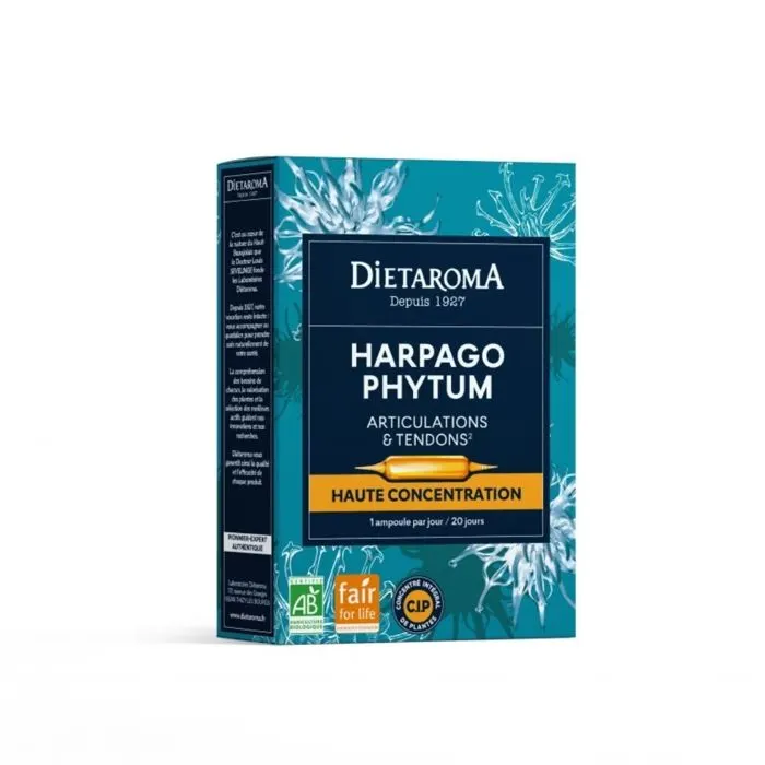 Complément alimentaire harpagophytum 20 ampoules 10ml -DIETAROMA