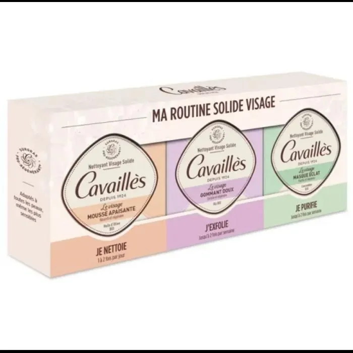 Coffret ma routine solide visage x3 210g - ROGÉ CAVAILLÈS
