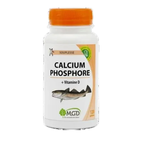Calcium phosphore vitamine d 120 gélules 520mg - MGD