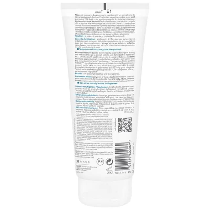 Atoderm Intensive Baume Ultra-Apaisant 200ml - BIODERMA - vue 2