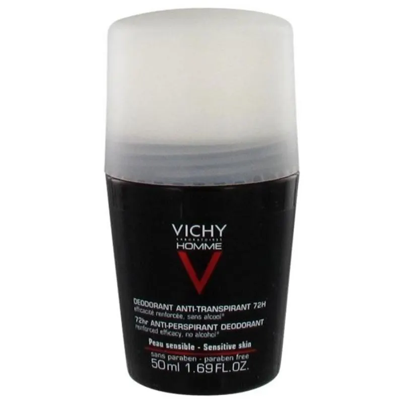 Déodorant homme anti transpirant 72h roll on sans alcool 50ml - VICHY