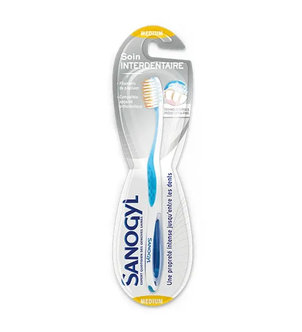 Brosse à dents soin interdentaire medium filaments extra fins - SANOGYL