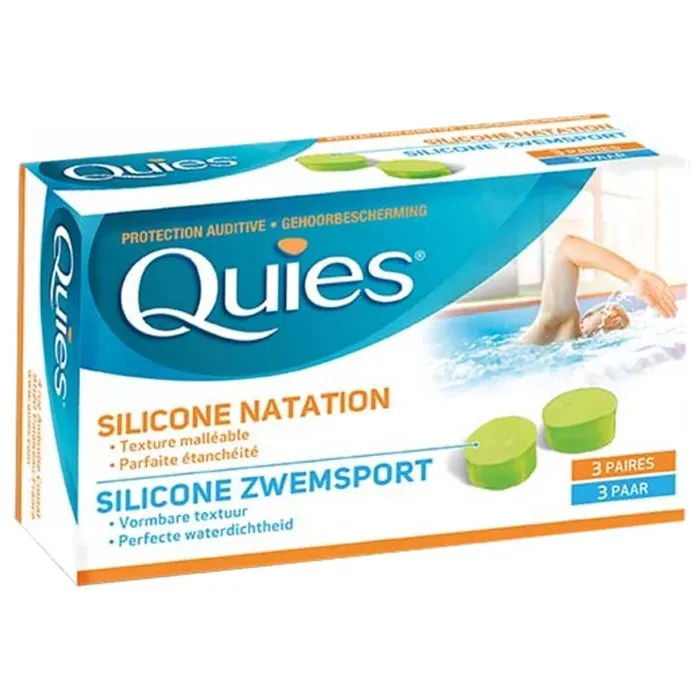 Protection auditive silicone spécial natation 3 paires - QUIES