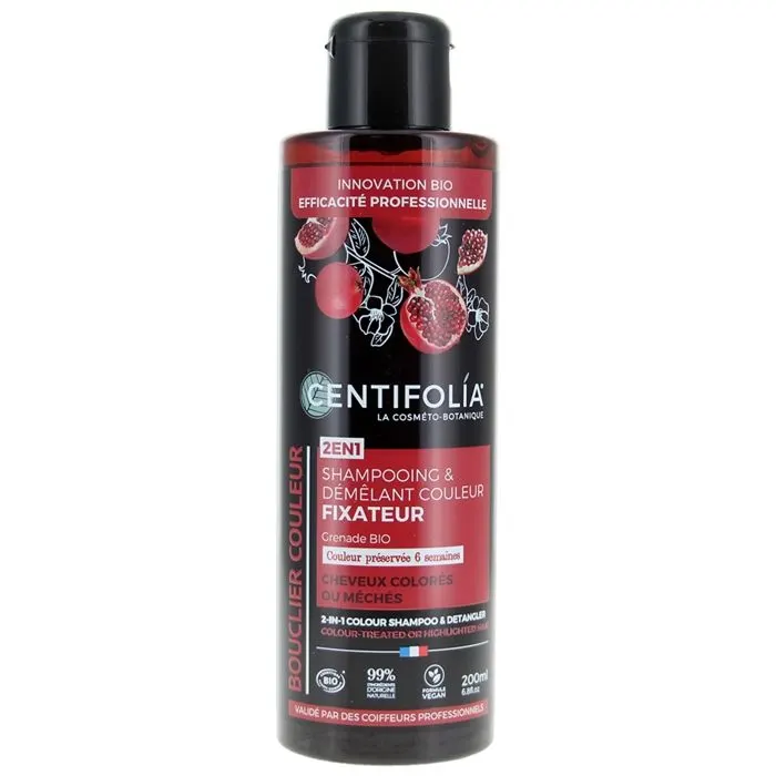 Shampoing & démêlant couleur fixateur bio sans parabène 200ml - CENTIFOLIA