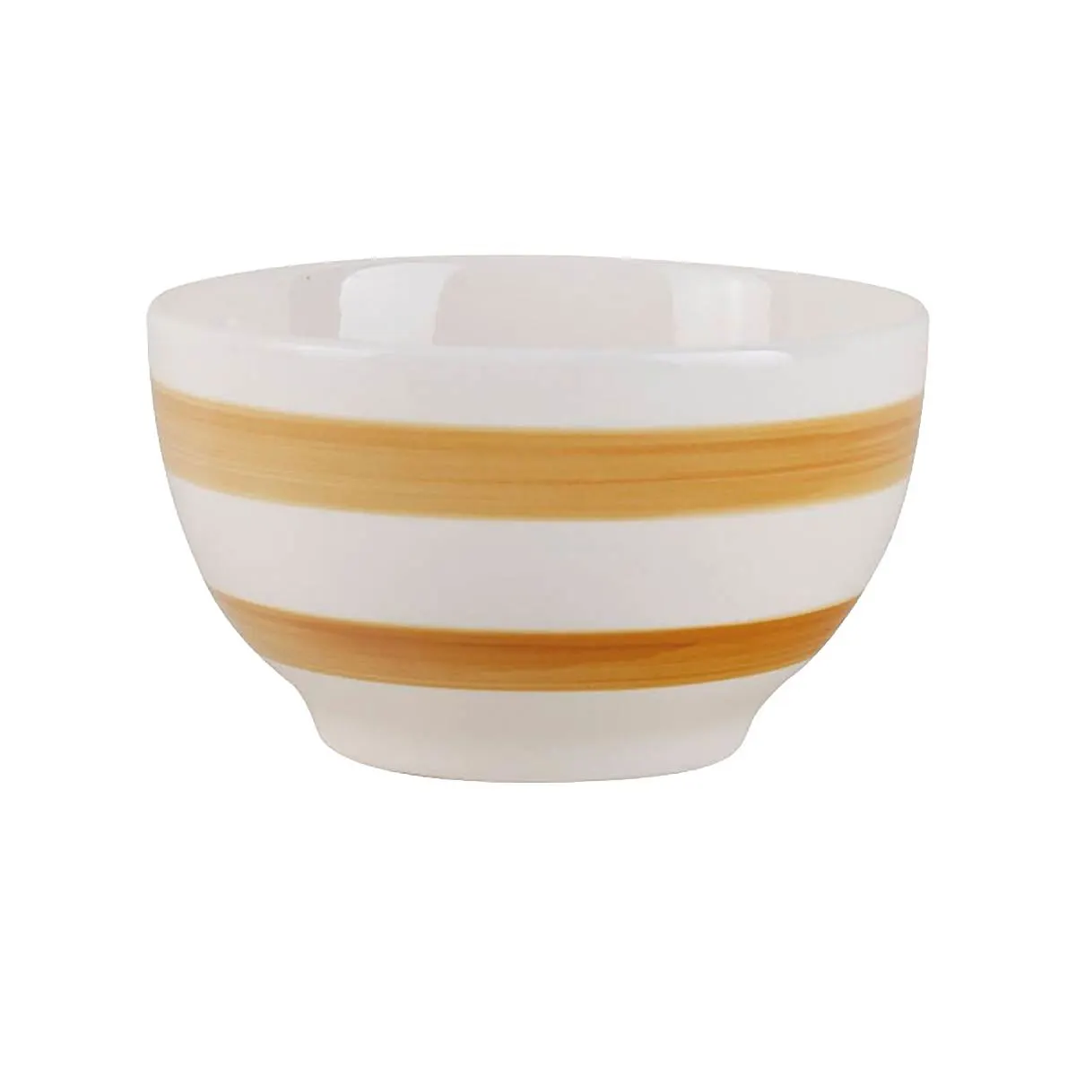 Bol motif rayures horizontales jaunes 14,1cm