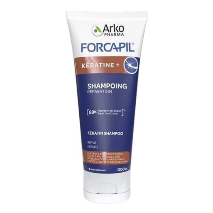 Arkopharma shampoing fortifiant cheveux kératine 200ml - FORCAPIL