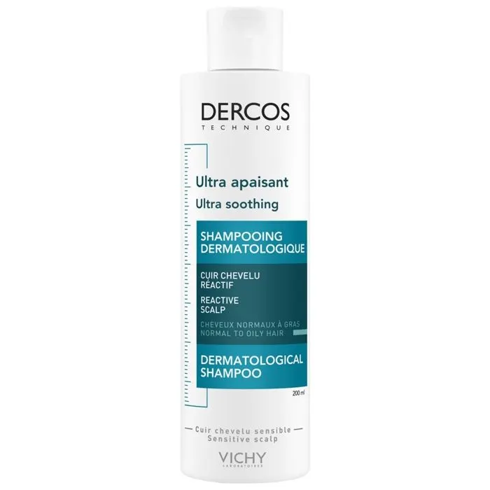 Shampooing dermatologique ultra apaisant cheveux normaux à gras 200ml - VICHY