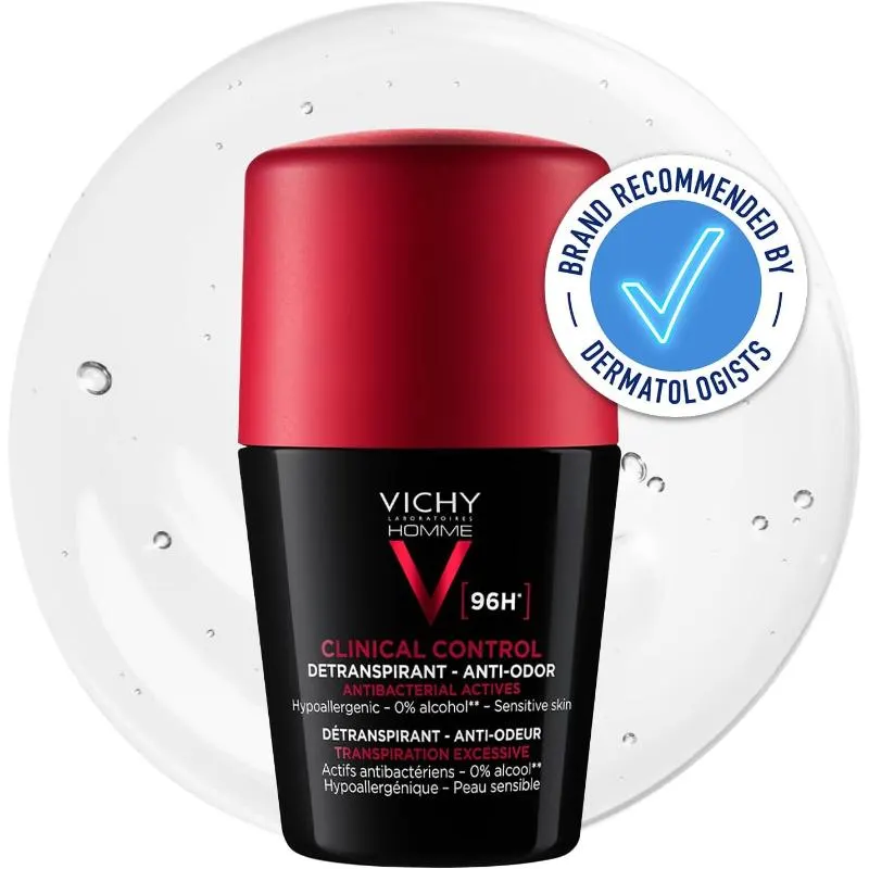 Déodorant roll on clinical control 96h hypoallergénique 50ml - VICHY