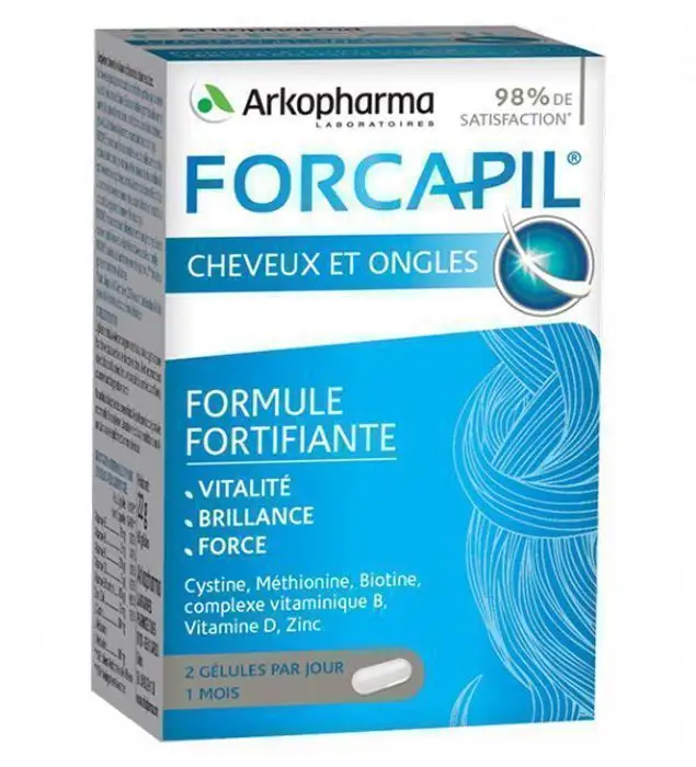 Complément alimentaire cheveux et ongles 60 gélules - FORCAPIL