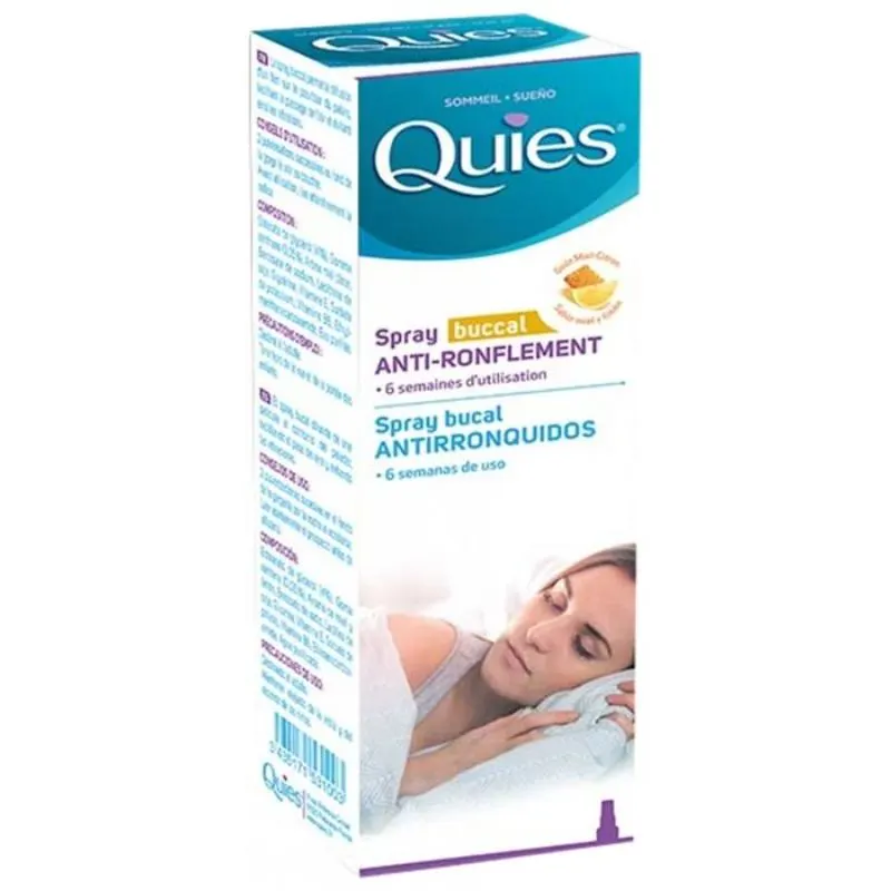 Anti ronflement spray buccal goût miel/citron 70ml - QUIES