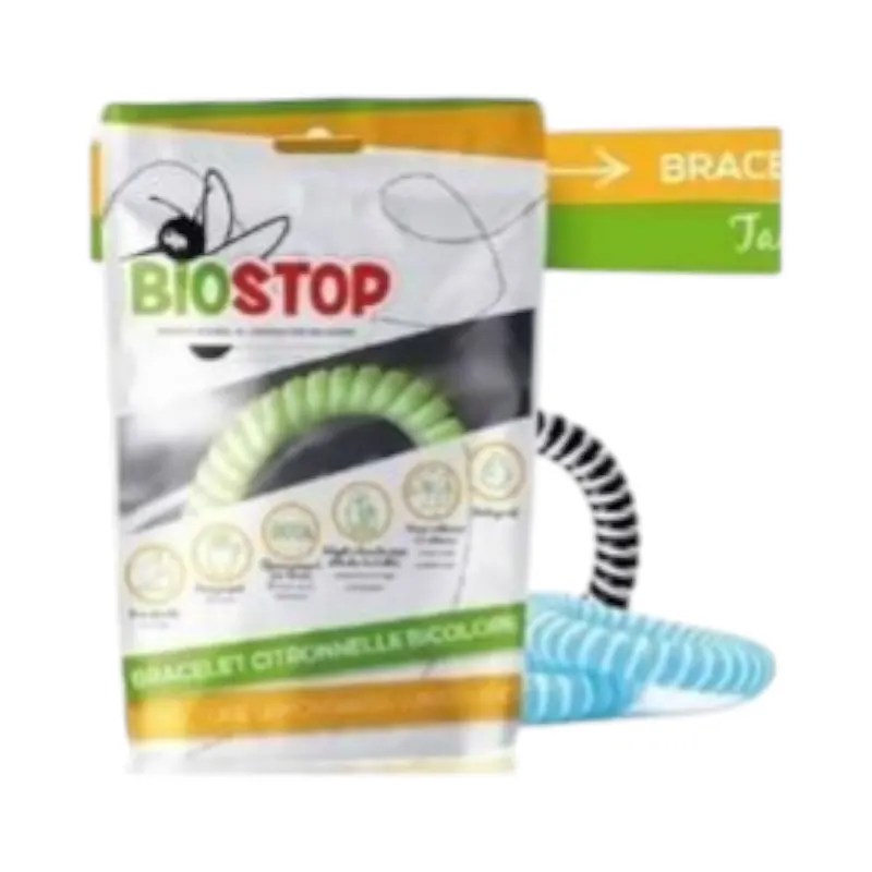 Bracelet bicolore anti-moustiques - BIOSTOP