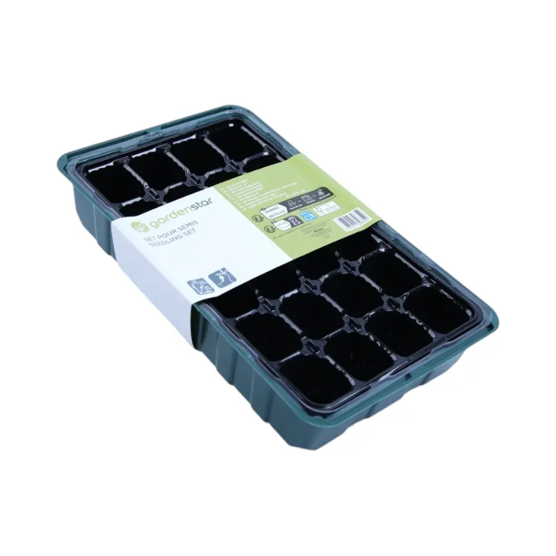 Set de plateaux de semis 35,5×21,5 avec 2 bacs 12,5cm - vue 2